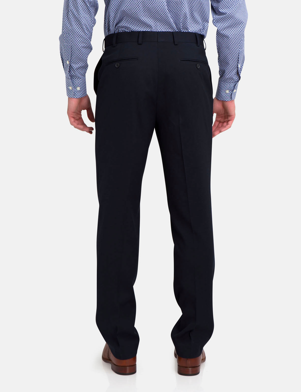 Classic Navy Dress Pants for Men - Slim Fit Suit Trousers