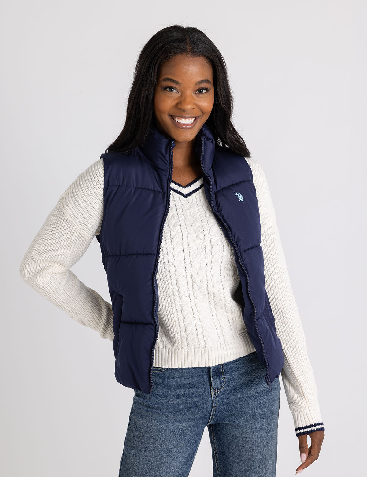 Men's Classic Puffer Vest with Zip Pockets - Lightweight & Warm