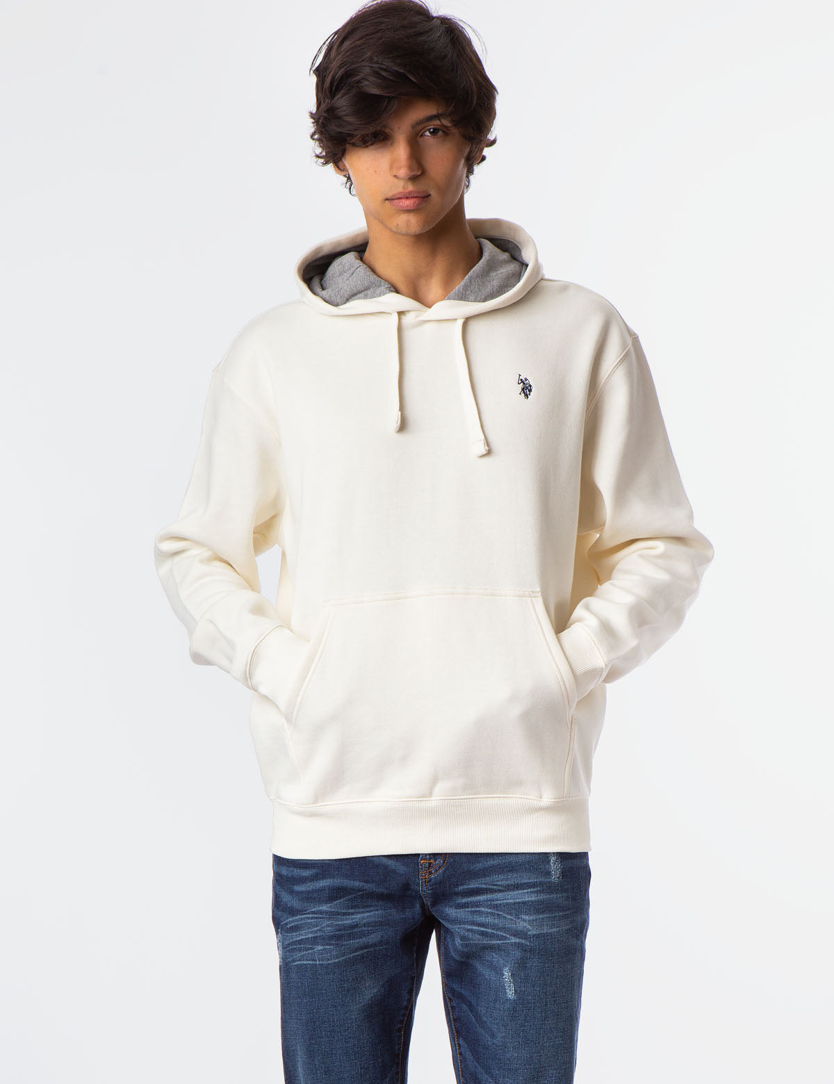Classic Cotton Pullover Hoodie with Kangaroo Pocket & Drawstring Hood