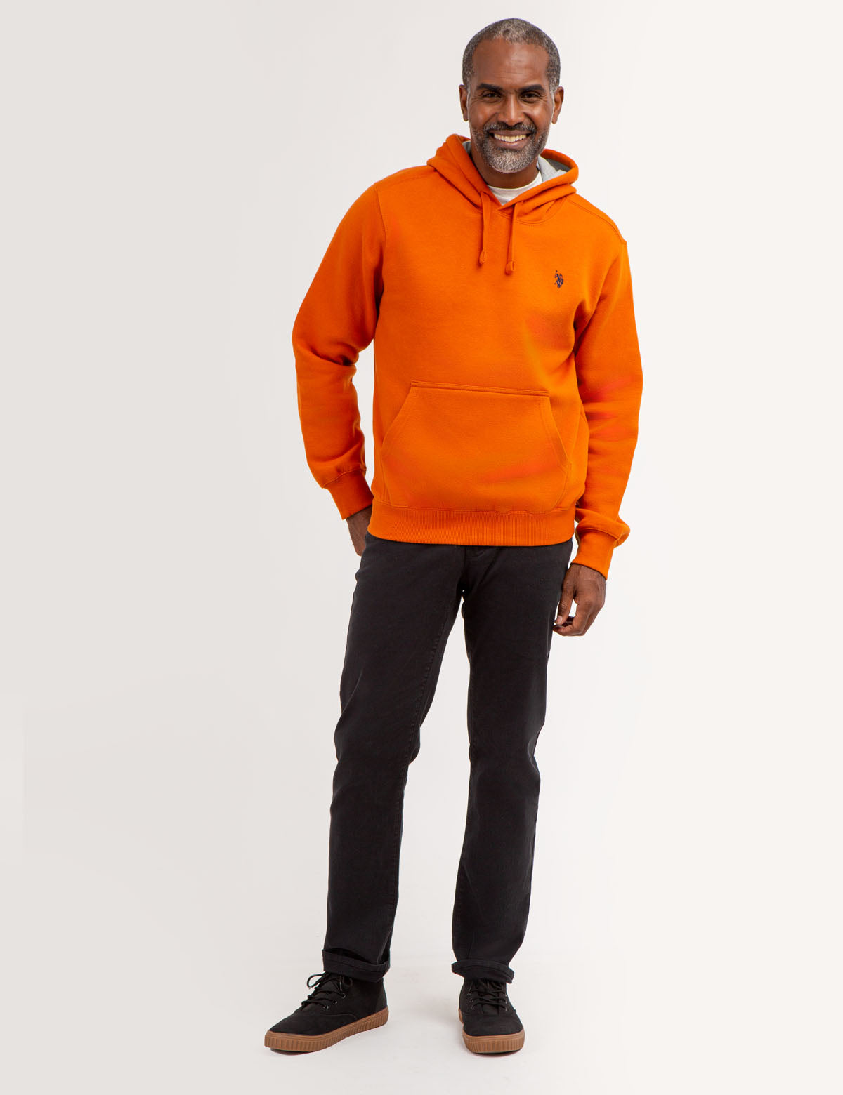 Classic Cotton Pullover Hoodie with Kangaroo Pocket & Drawstring Hood