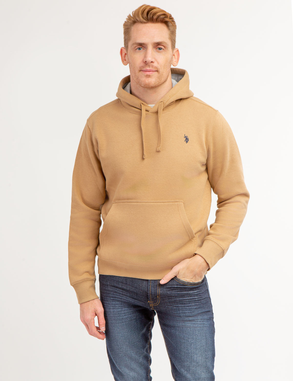 Classic Cotton Pullover Hoodie with Kangaroo Pocket & Drawstring Hood