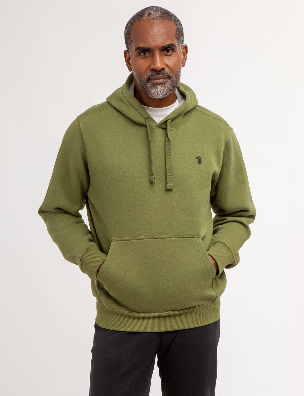 Classic Cotton Pullover Hoodie with Kangaroo Pocket & Drawstring Hood