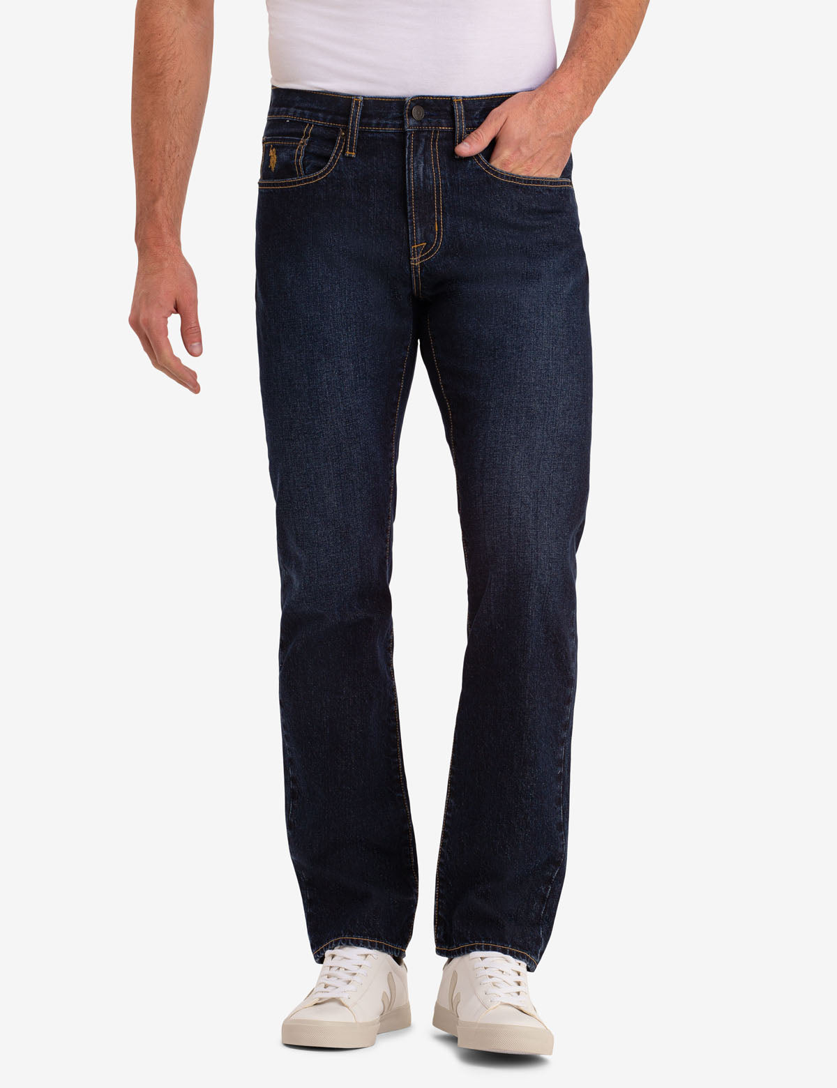Men's Classic Light Wash Straight Fit Jeans - 100% Cotton