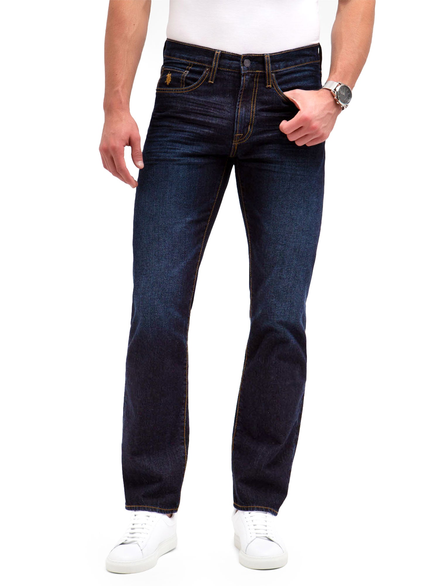 Men's Classic Light Wash Straight Fit Jeans - 100% Cotton