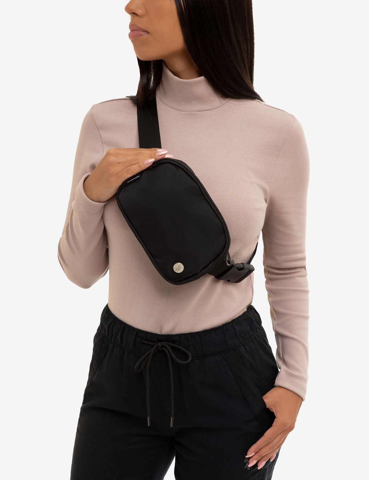 USPA Classic Water-Repellent Belt Bag with Zippered Pockets