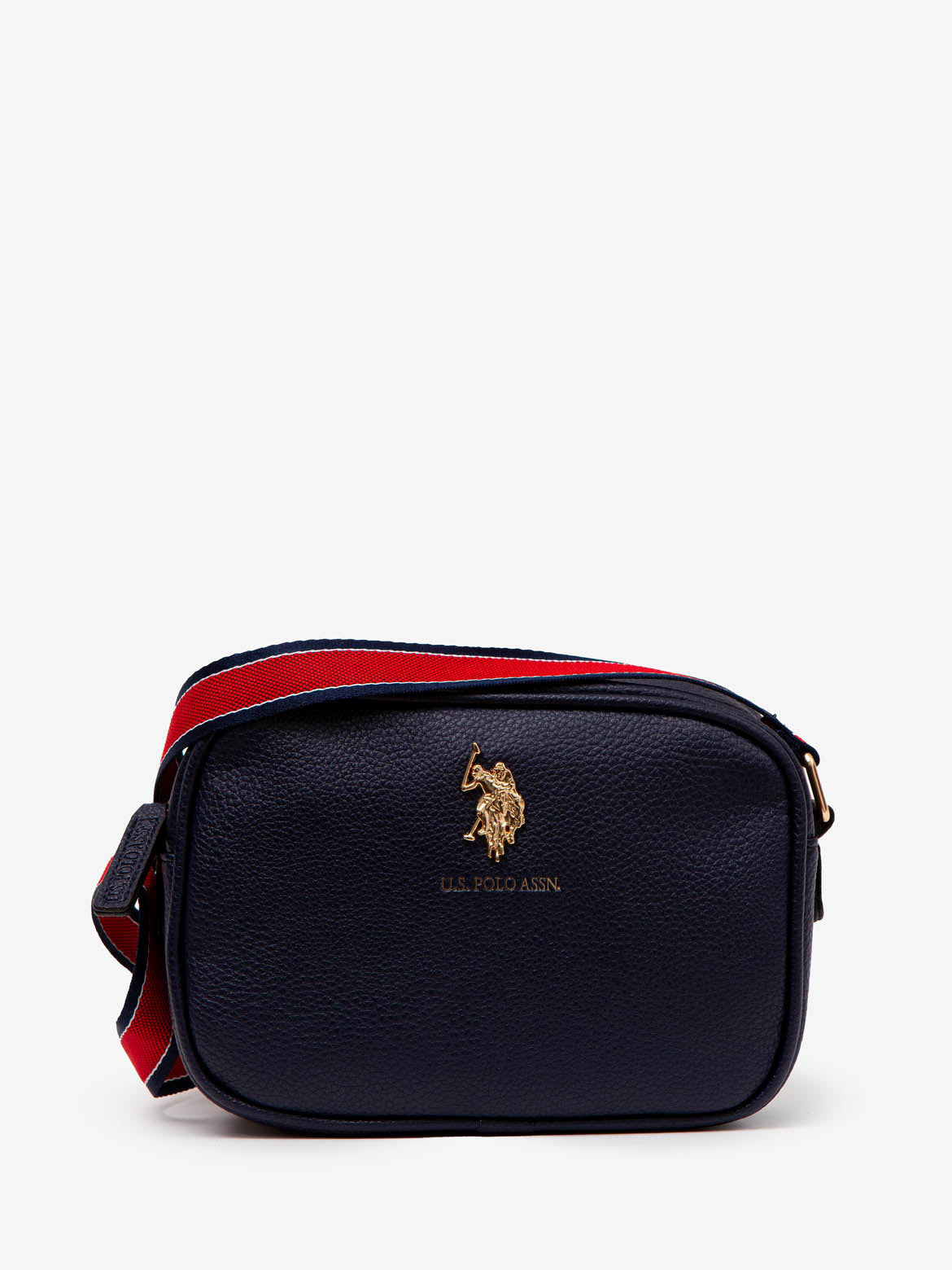 U.S. Polo Assn. Classic Zip Crossbody Bag - Saffiano PU, 8x6in
