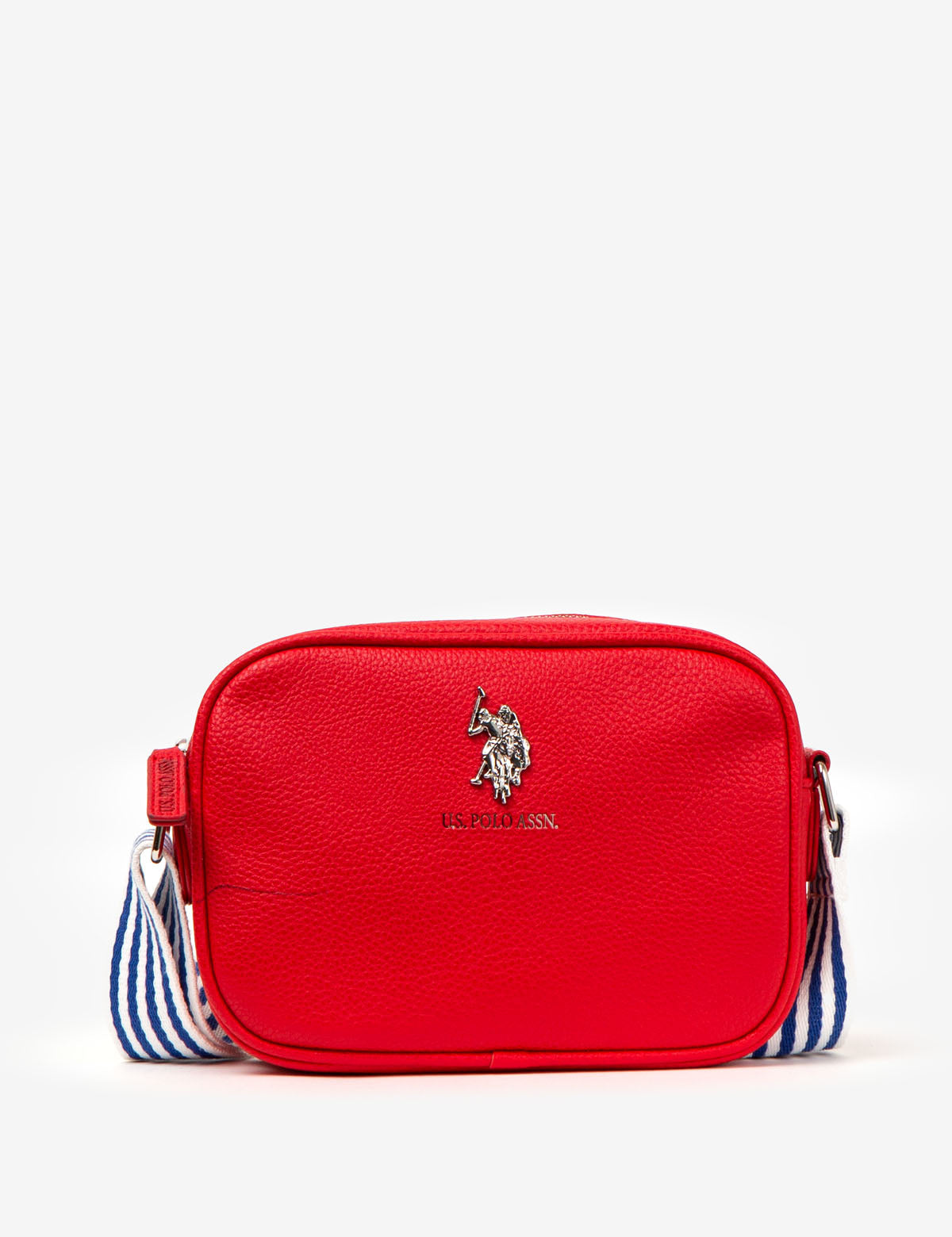 U.S. Polo Assn. Classic Zip Crossbody Bag - Saffiano PU, 8x6in