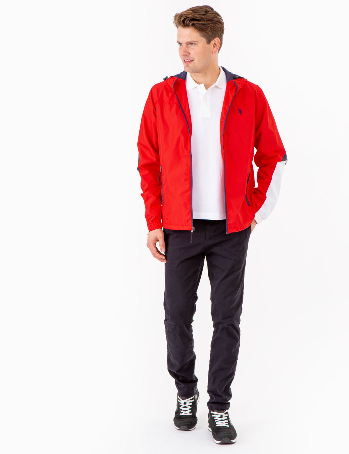 Colorblock Hooded Jacket - Stylish Zip-Up Outerwear for Men & Women