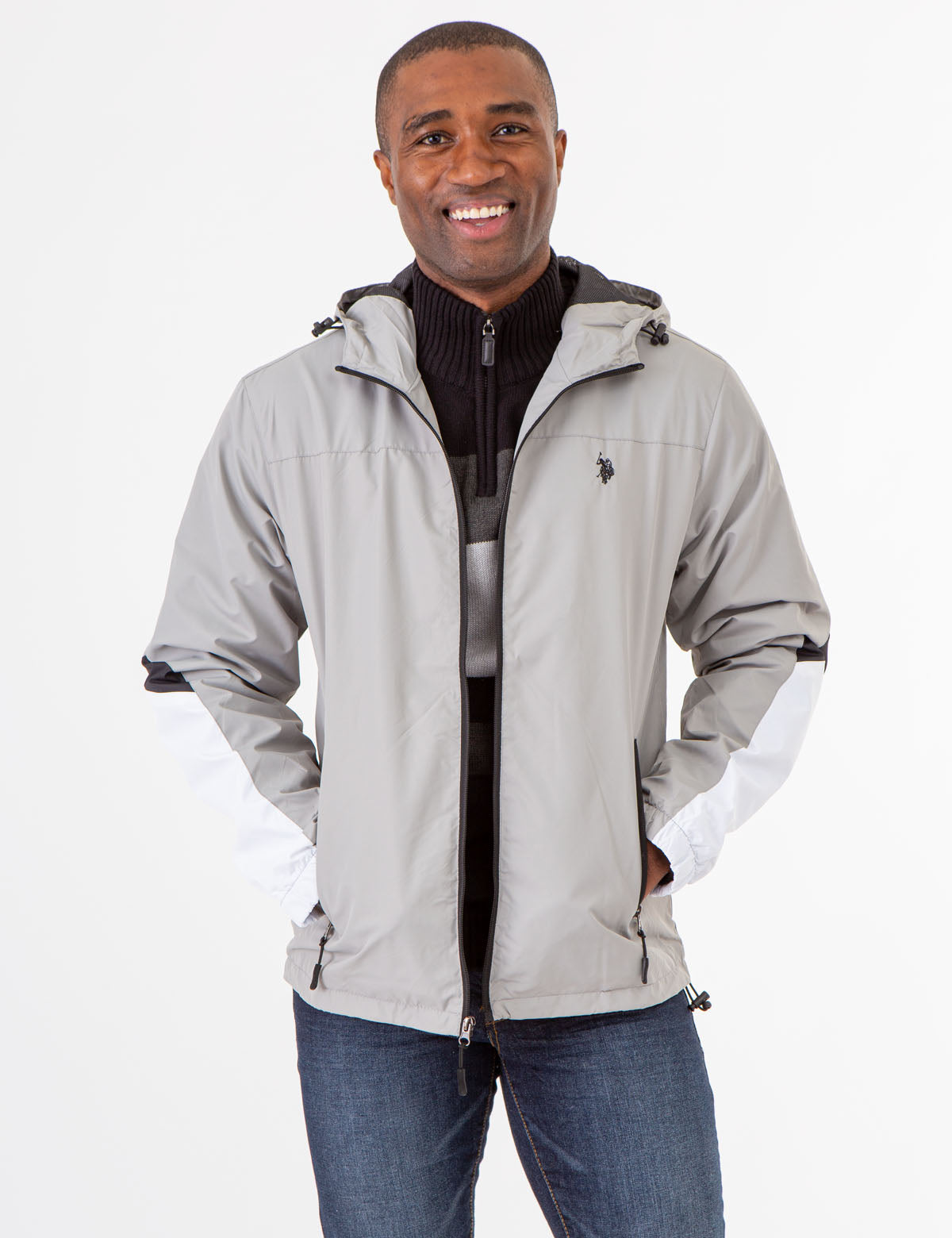 Colorblock Hooded Jacket - Stylish Zip-Up Outerwear for Men & Women