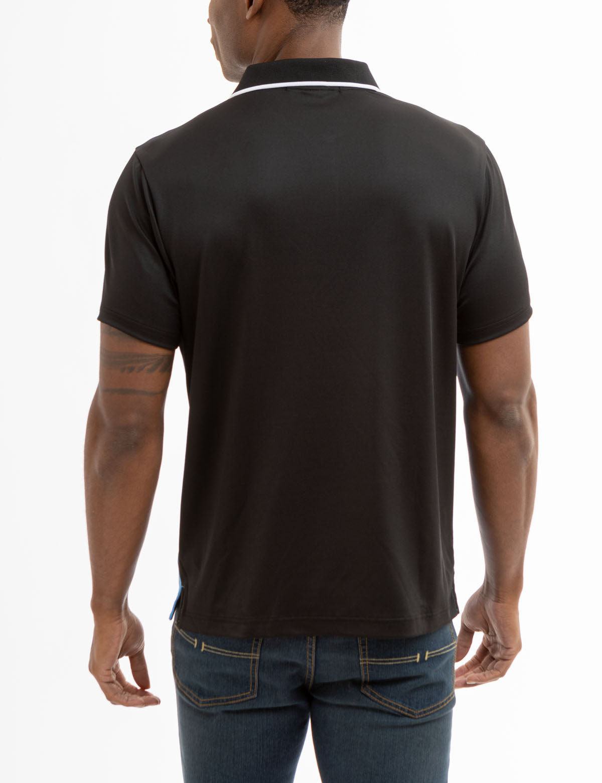 Men's Colorblock Performance Polo Shirt - Breathable Jersey Fabric