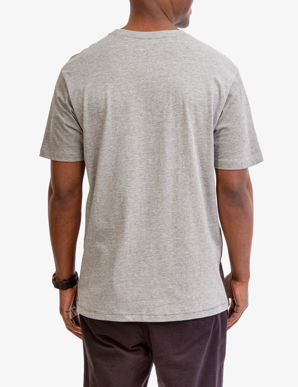 Men's Colorblock Pocket T-Shirt with Embroidered Logo