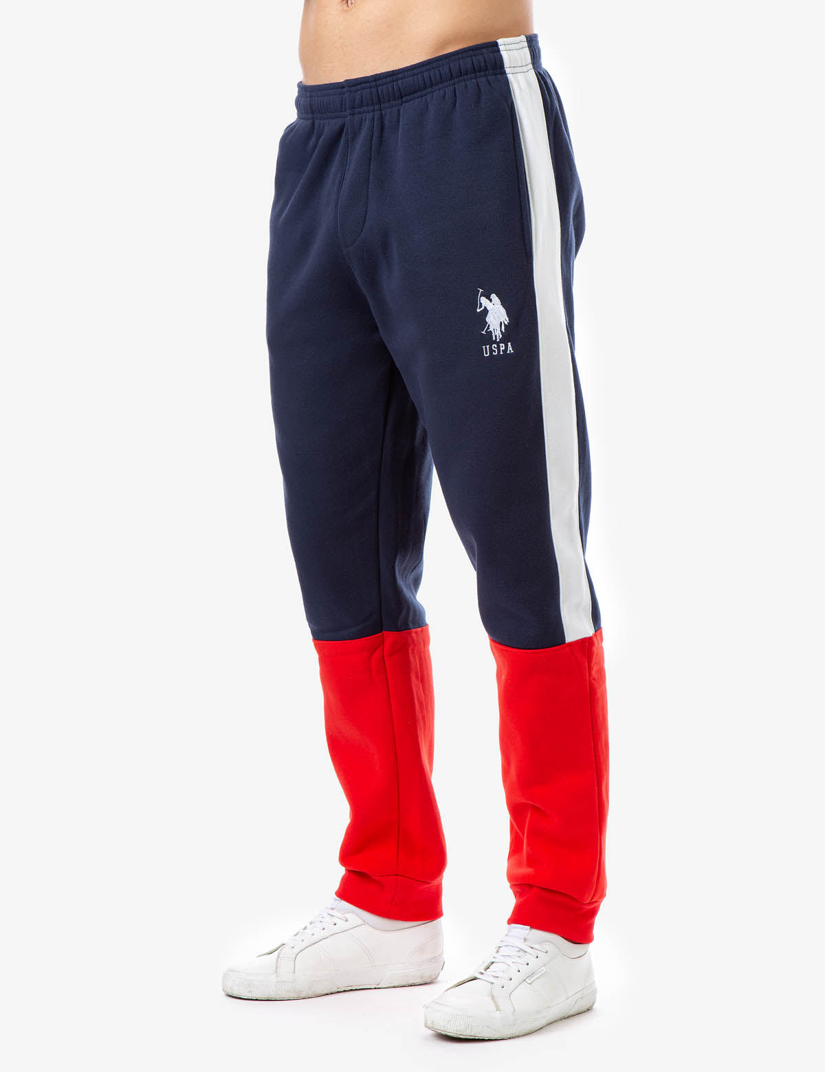 Colorblock Jogger Pants with Drawstring Waist & Side Pockets