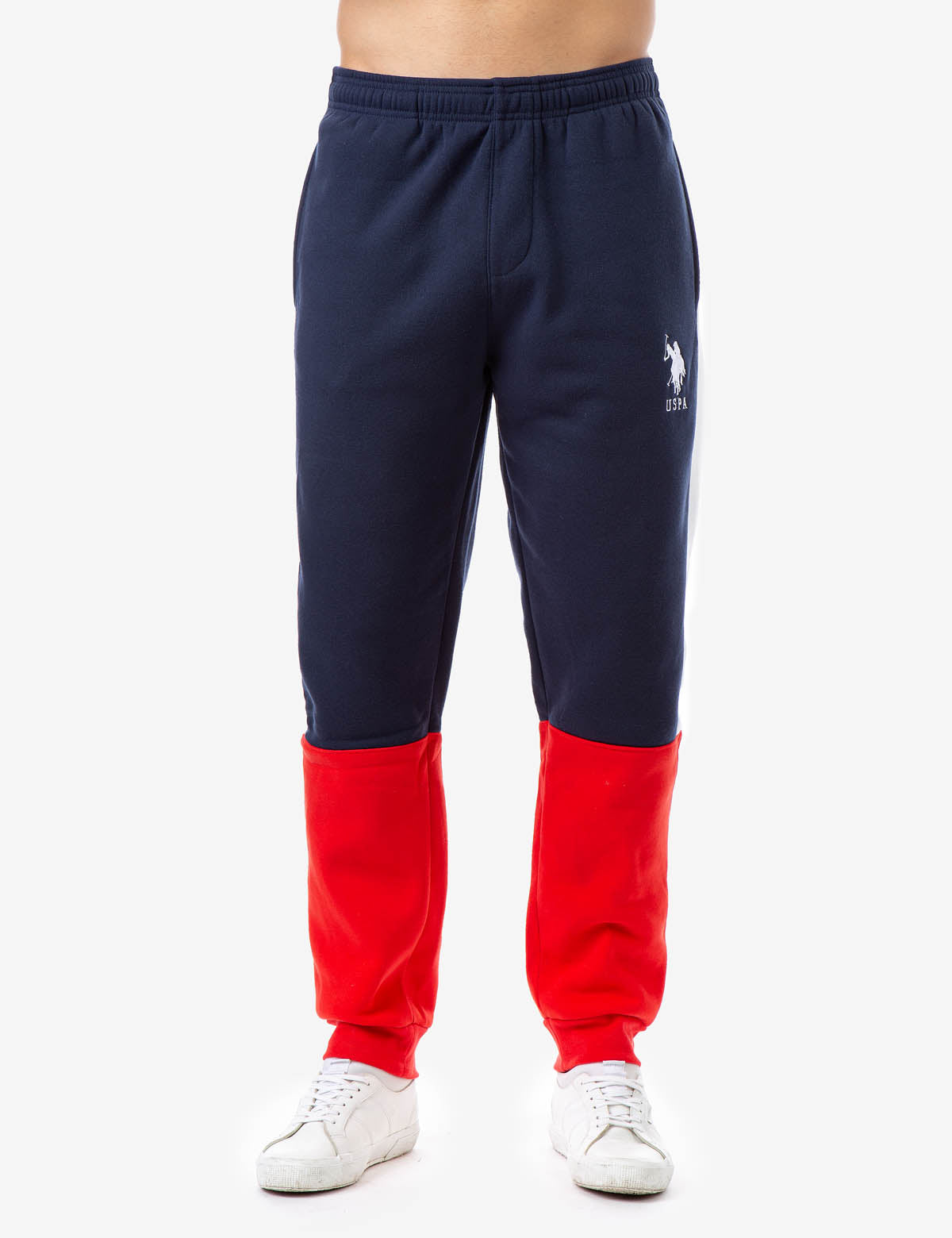Colorblock Jogger Pants with Drawstring Waist & Side Pockets