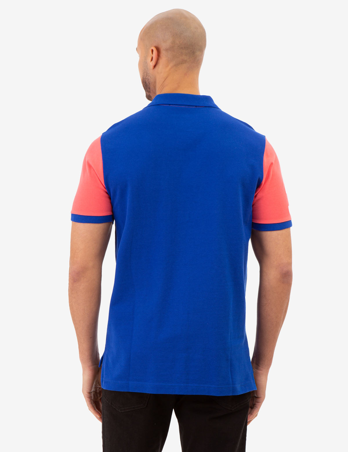 Men's Colorblock Graphic Polo Shirt - Pique Knit Design