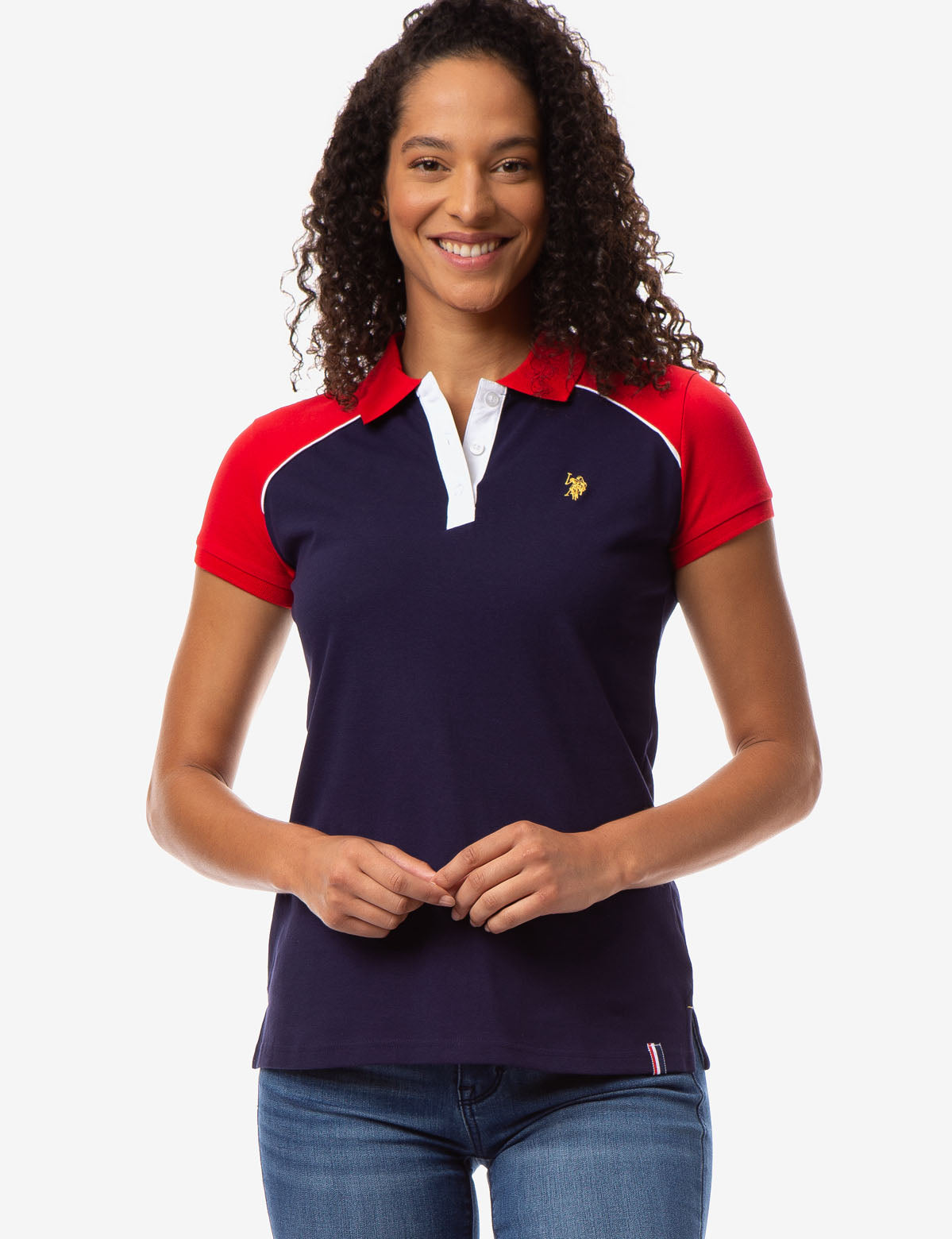 Men's Colorblock Polo Shirt - 100% Cotton Short Sleeve