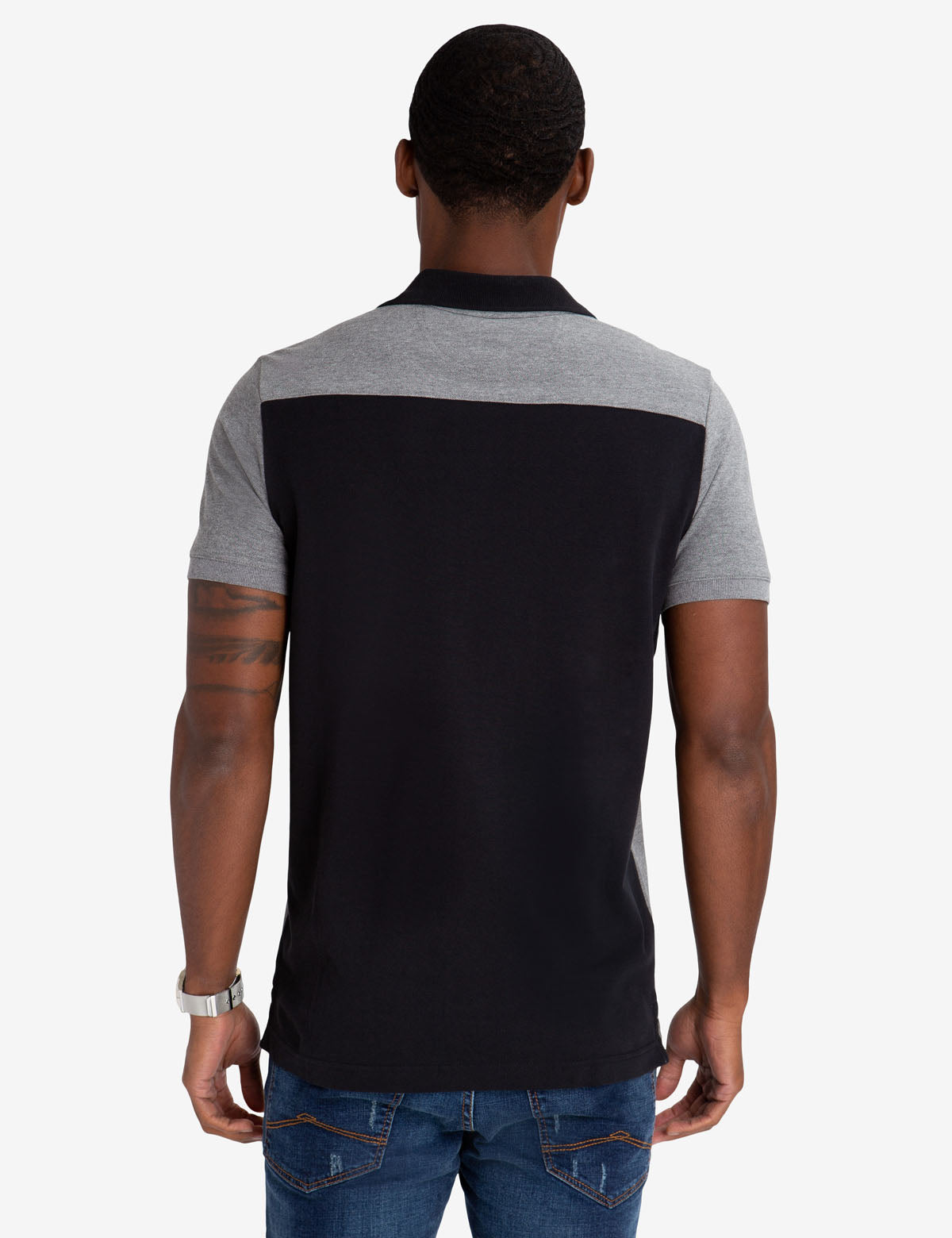 U.S. Polo Assn. Colorblock Polo Shirt with Rubber Logo