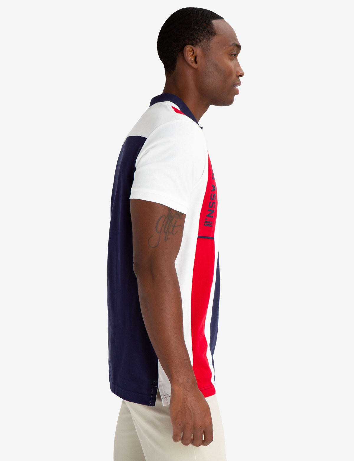 U.S. Polo Assn. Colorblock Polo Shirt with Rubber Logo