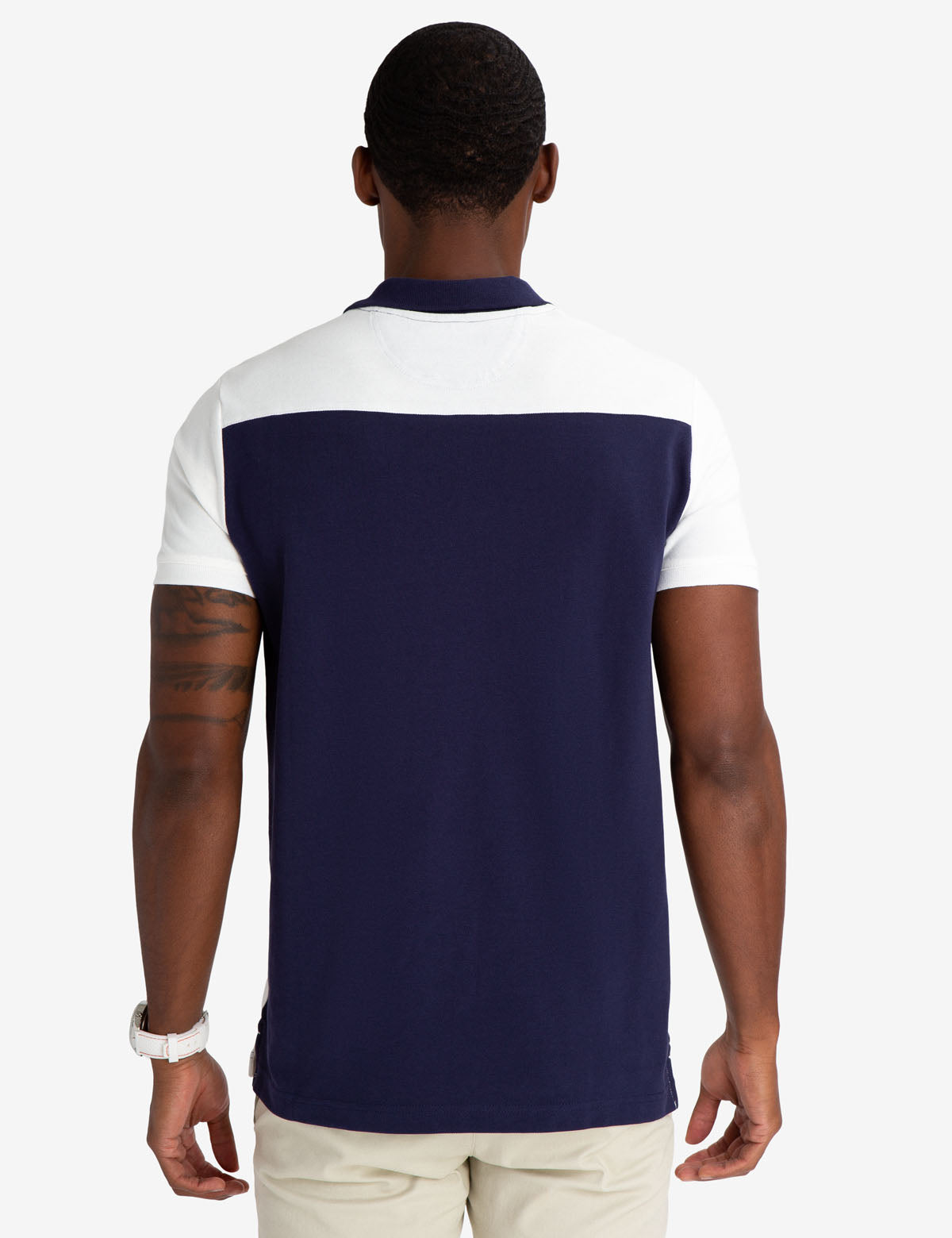 U.S. Polo Assn. Colorblock Polo Shirt with Rubber Logo
