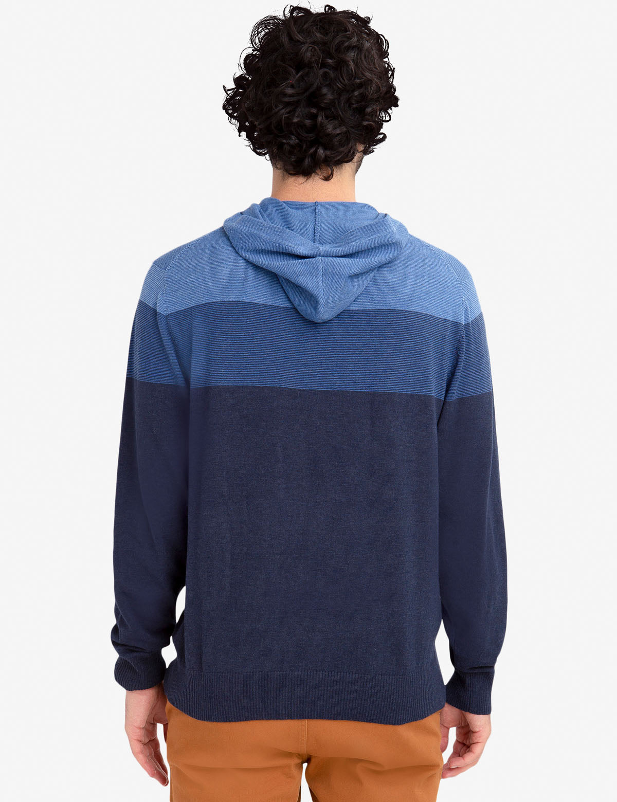 Colorblock Hoodie Pullover with Embroidered Logo