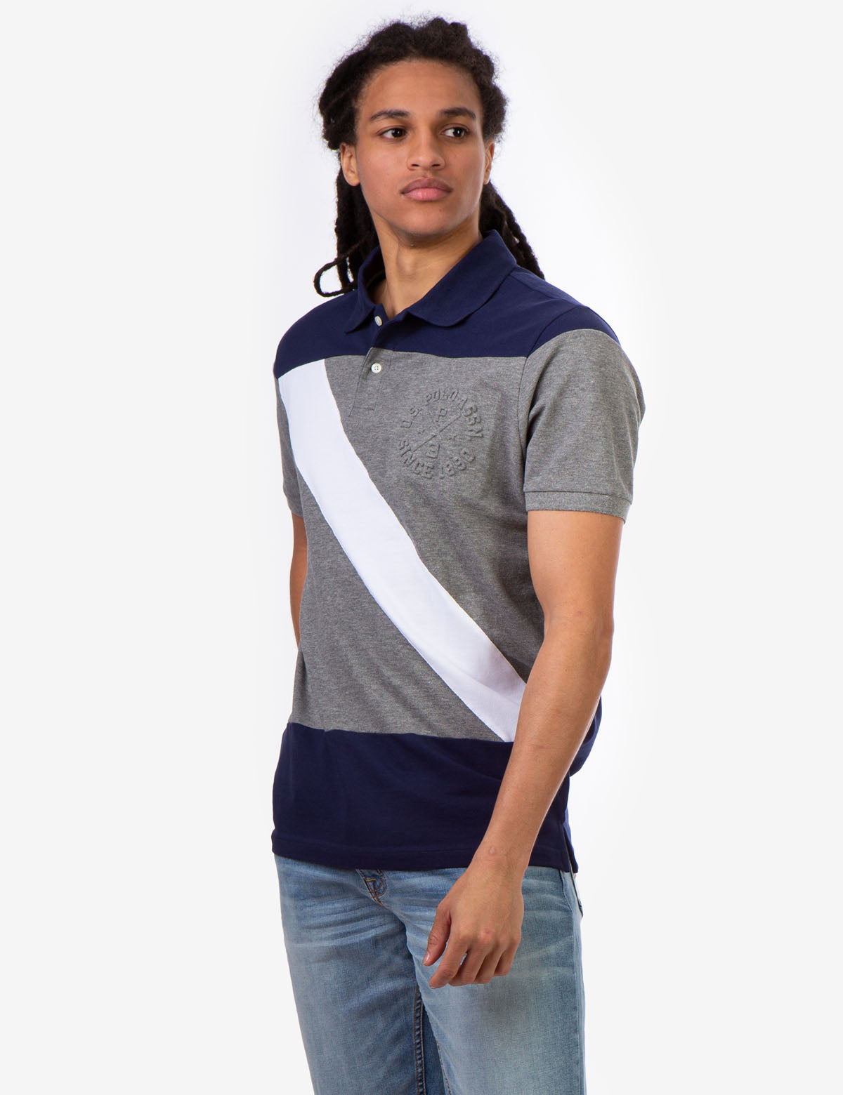 US Polo Assn Colorblock Pique Polo Shirt for Men
