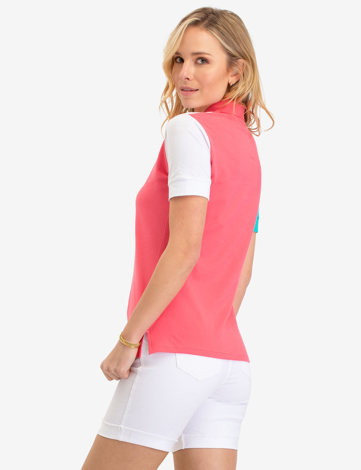 U.S. Polo Assn. Colorblock Logo Polo Shirt – Cotton Blend