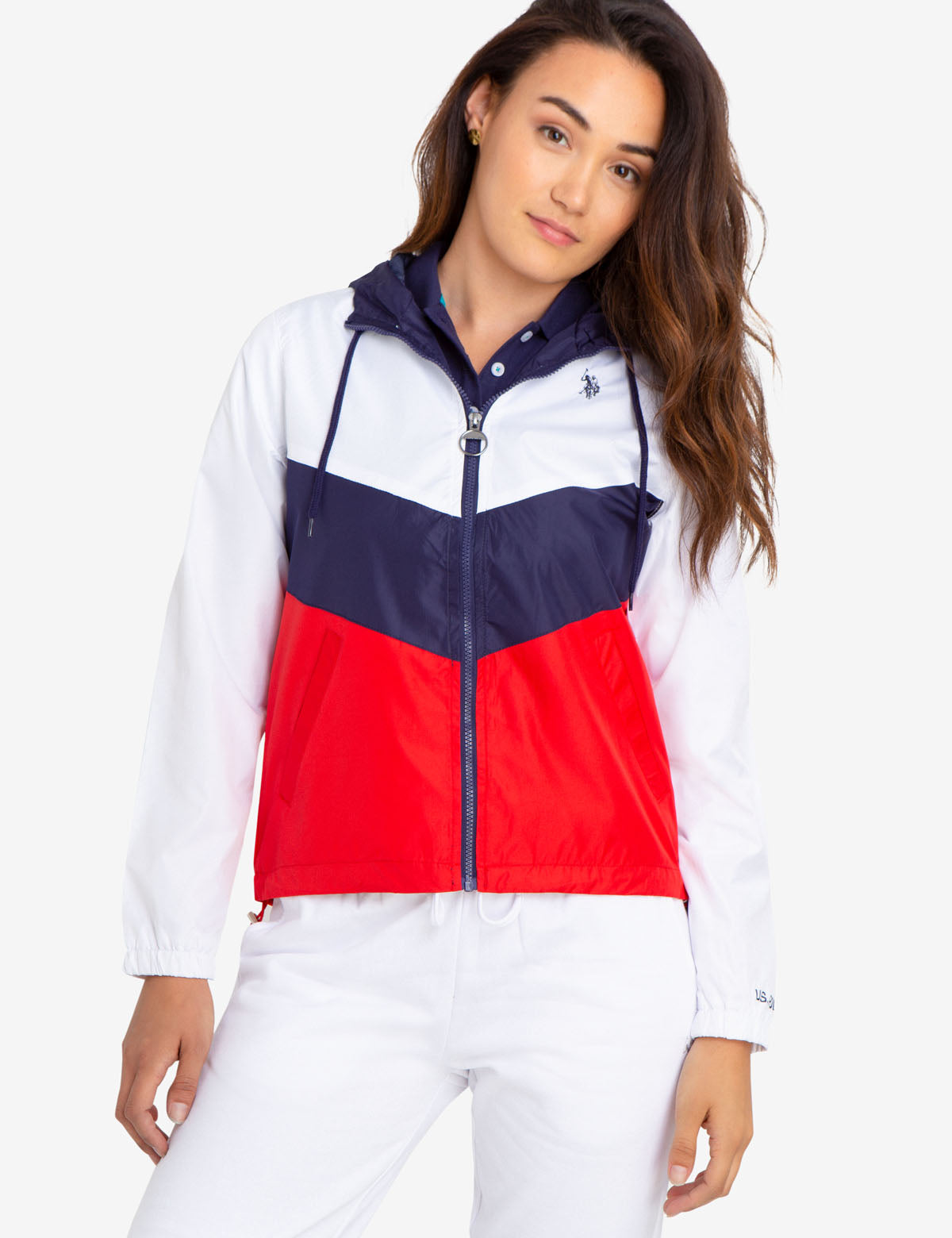 Colorblock Windbreaker Jacket with Embroidered Logo - Lightweight & Stylish