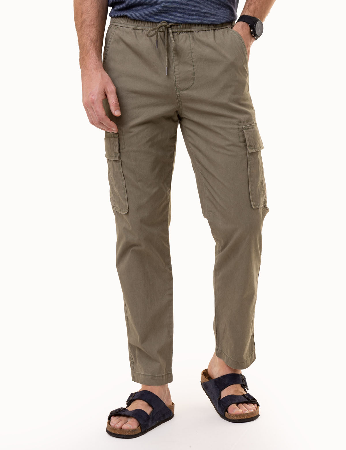 Men's Comfort Waist Cargo Jogger Pants - Relaxed Fit with Pockets
