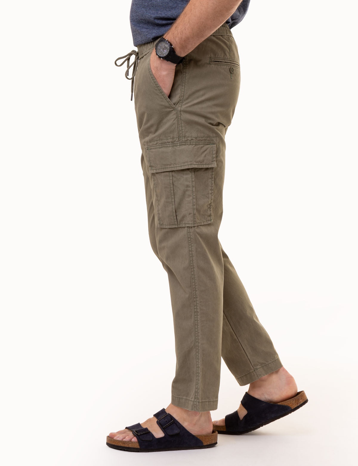 Men's Comfort Waist Cargo Jogger Pants - Relaxed Fit with Pockets