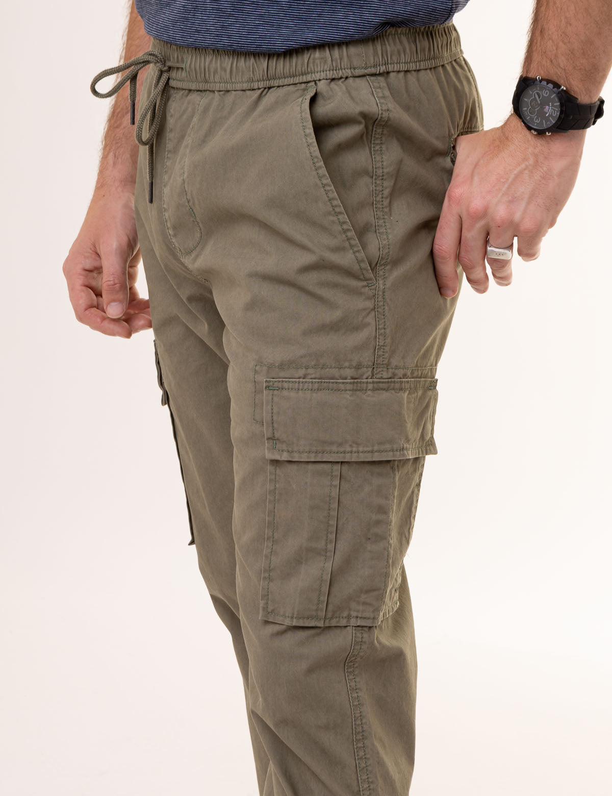 Men's Comfort Waist Cargo Jogger Pants - Relaxed Fit with Pockets