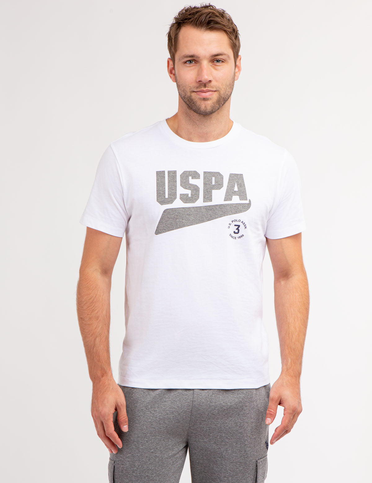 USPA Graphic Contrast Heather T-Shirt for Men