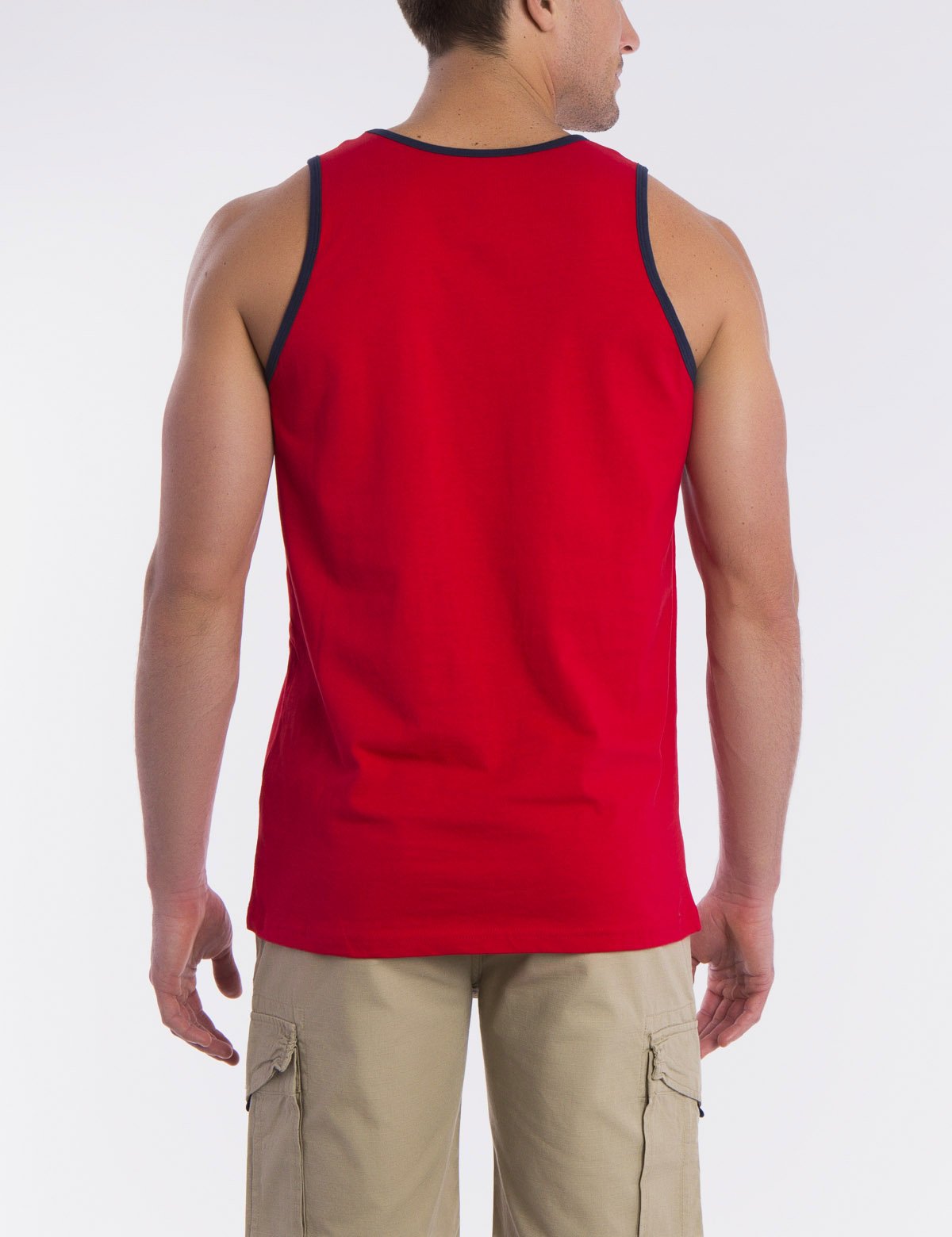 Contrast Trim Sleeveless Tank Top - Cotton Blend Casual Wear