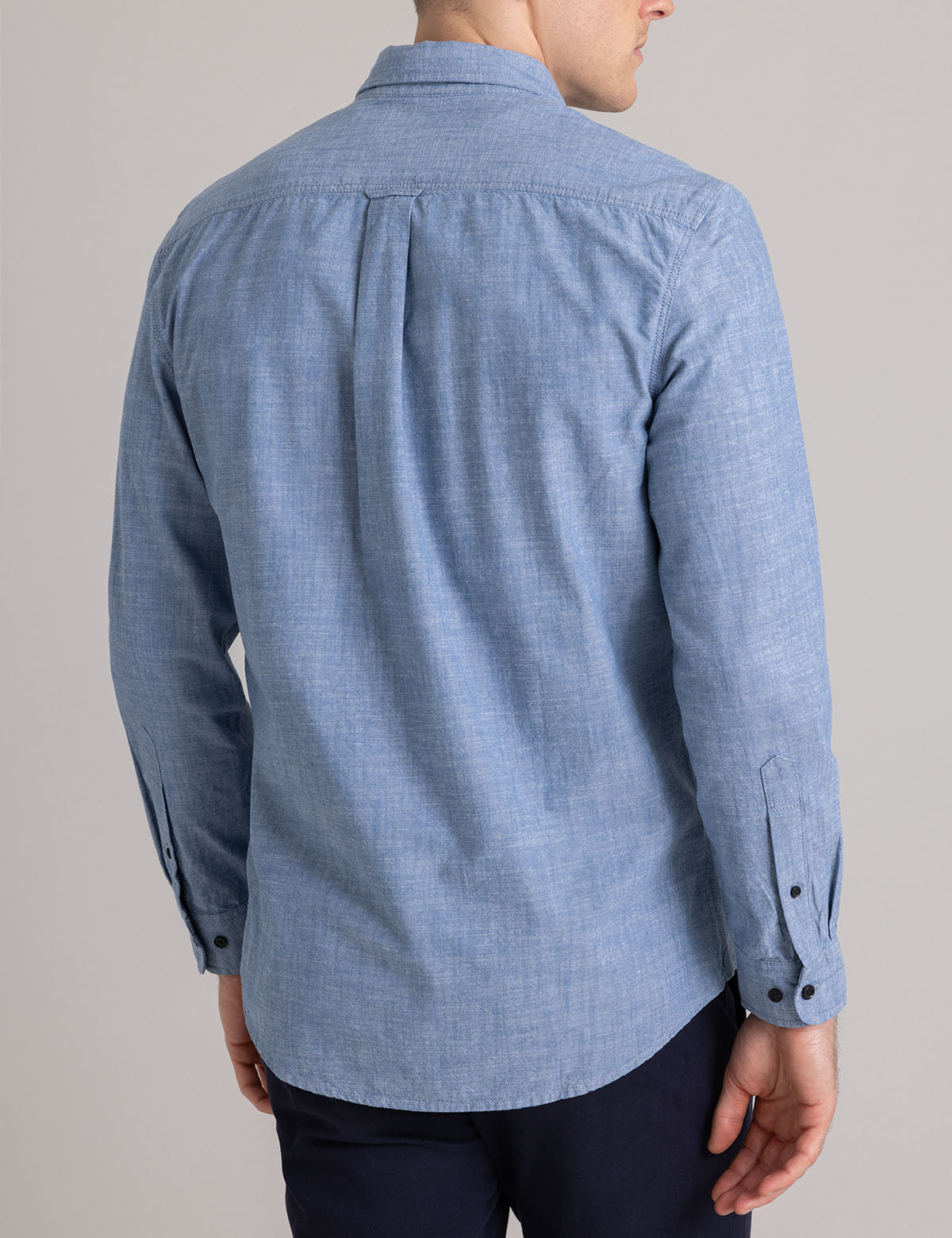 Men's Cotton Canvas Long Sleeve Shirt – Durable & Comfortable