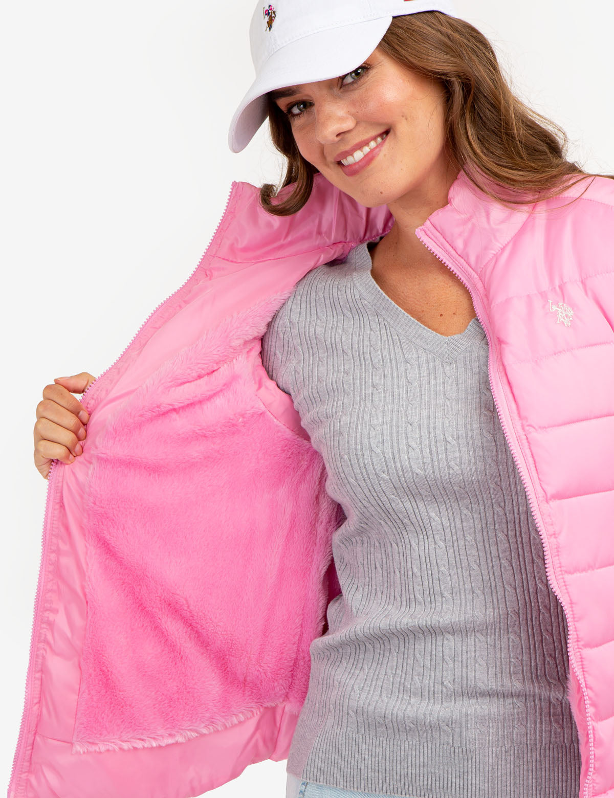 Women's Cozy Faux Fur Lined Vest - Winter Warm Puffer Gilet