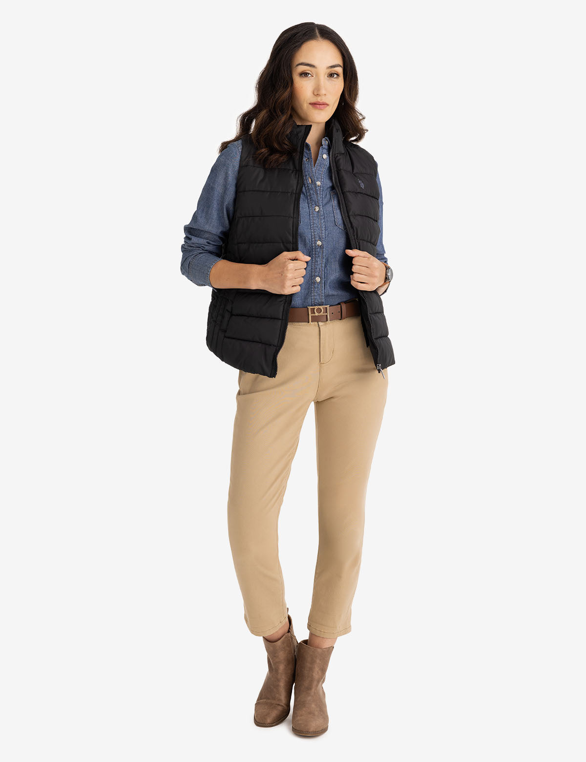 Women's Cozy Faux Fur Lined Vest - Winter Warm Puffer Gilet