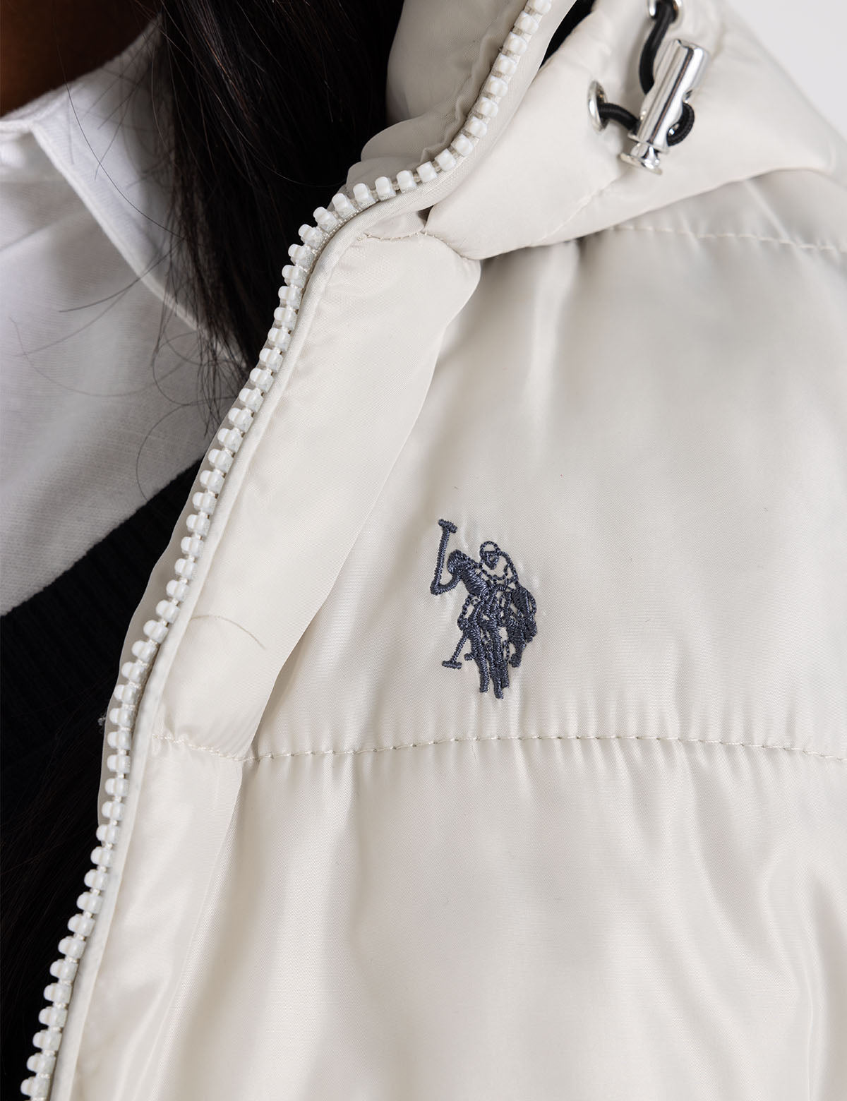 Women's Cozy Hooded Contrast Puffer Jacket - Winter Warm Coat