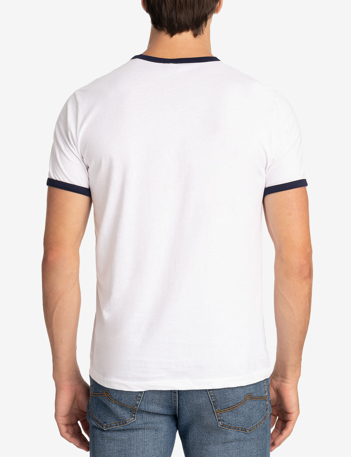 Vintage Ringer Logo T-Shirt – Crew Neck Cotton Tee
