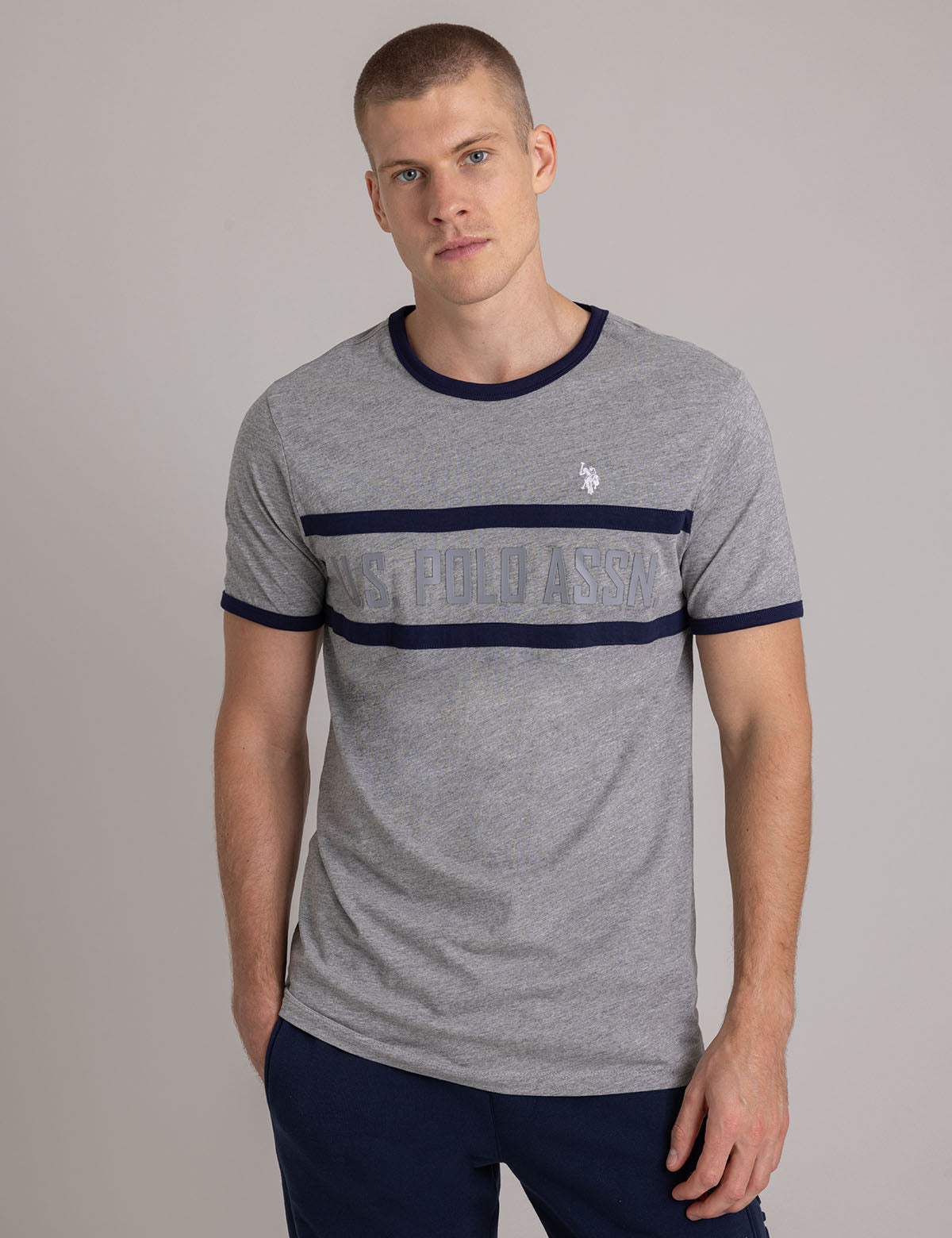 Vintage Ringer Logo T-Shirt – Crew Neck Cotton Tee