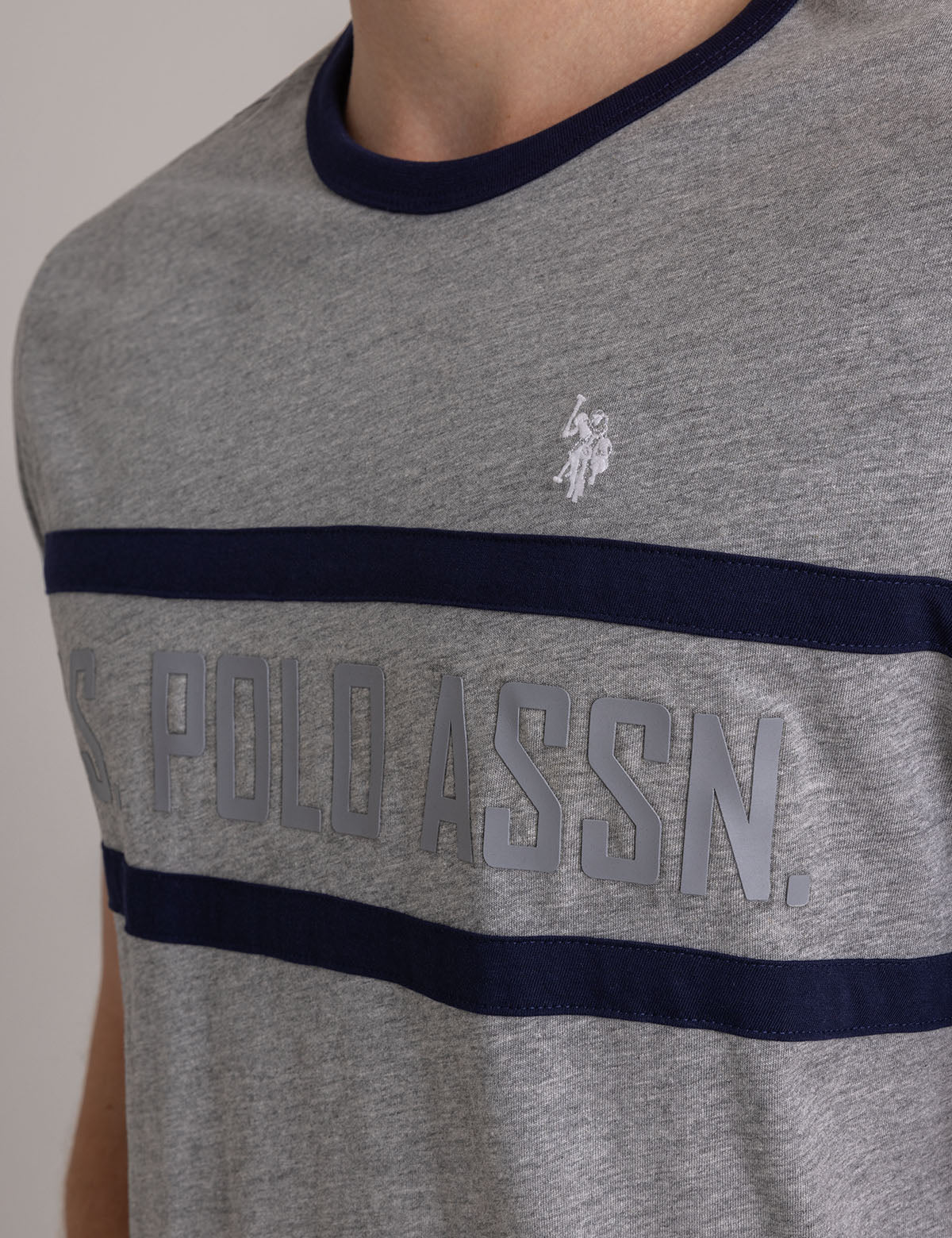 Vintage Ringer Logo T-Shirt – Crew Neck Cotton Tee