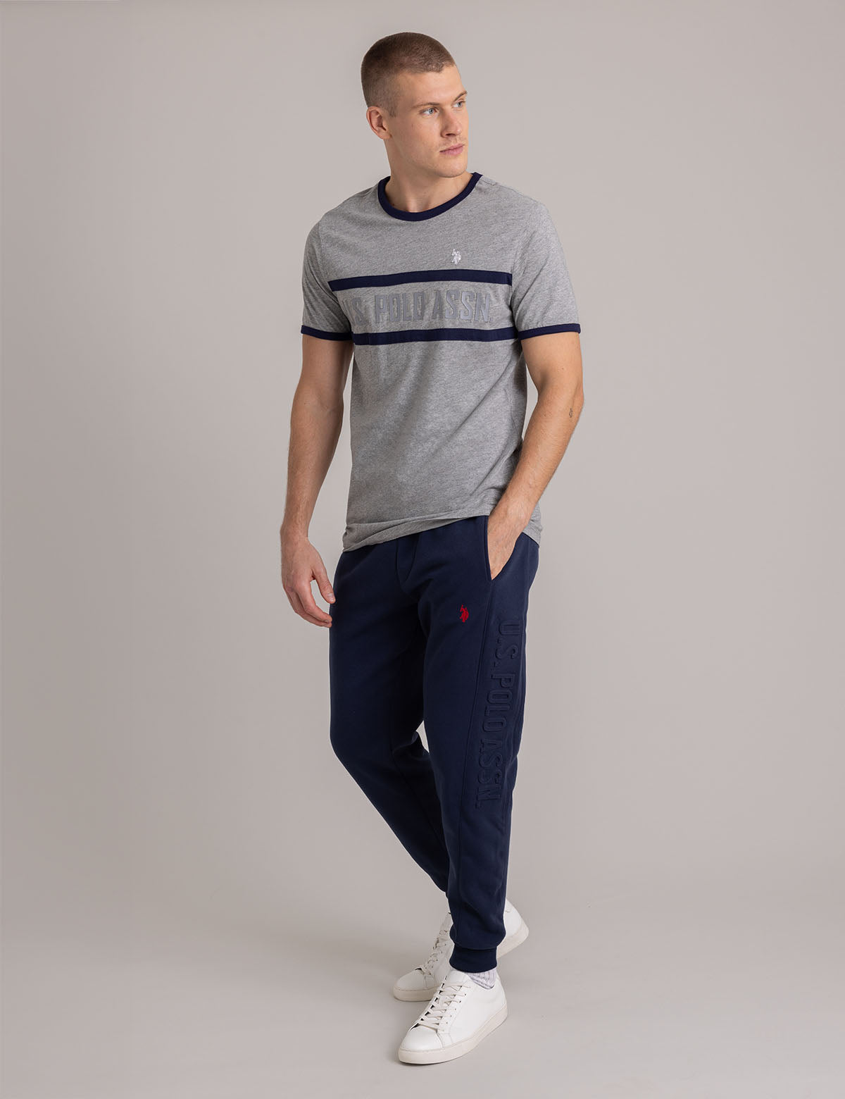 Vintage Ringer Logo T-Shirt – Crew Neck Cotton Tee