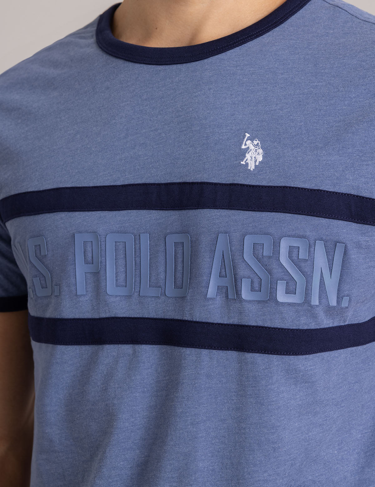 Vintage Ringer Logo T-Shirt – Crew Neck Cotton Tee