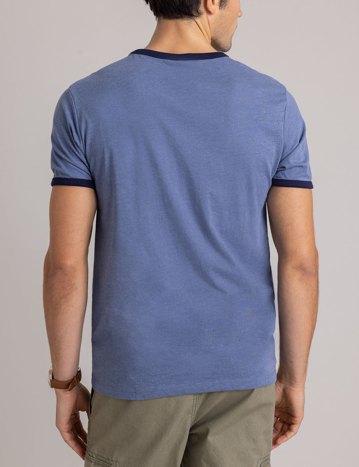 Vintage Ringer Logo T-Shirt – Crew Neck Cotton Tee
