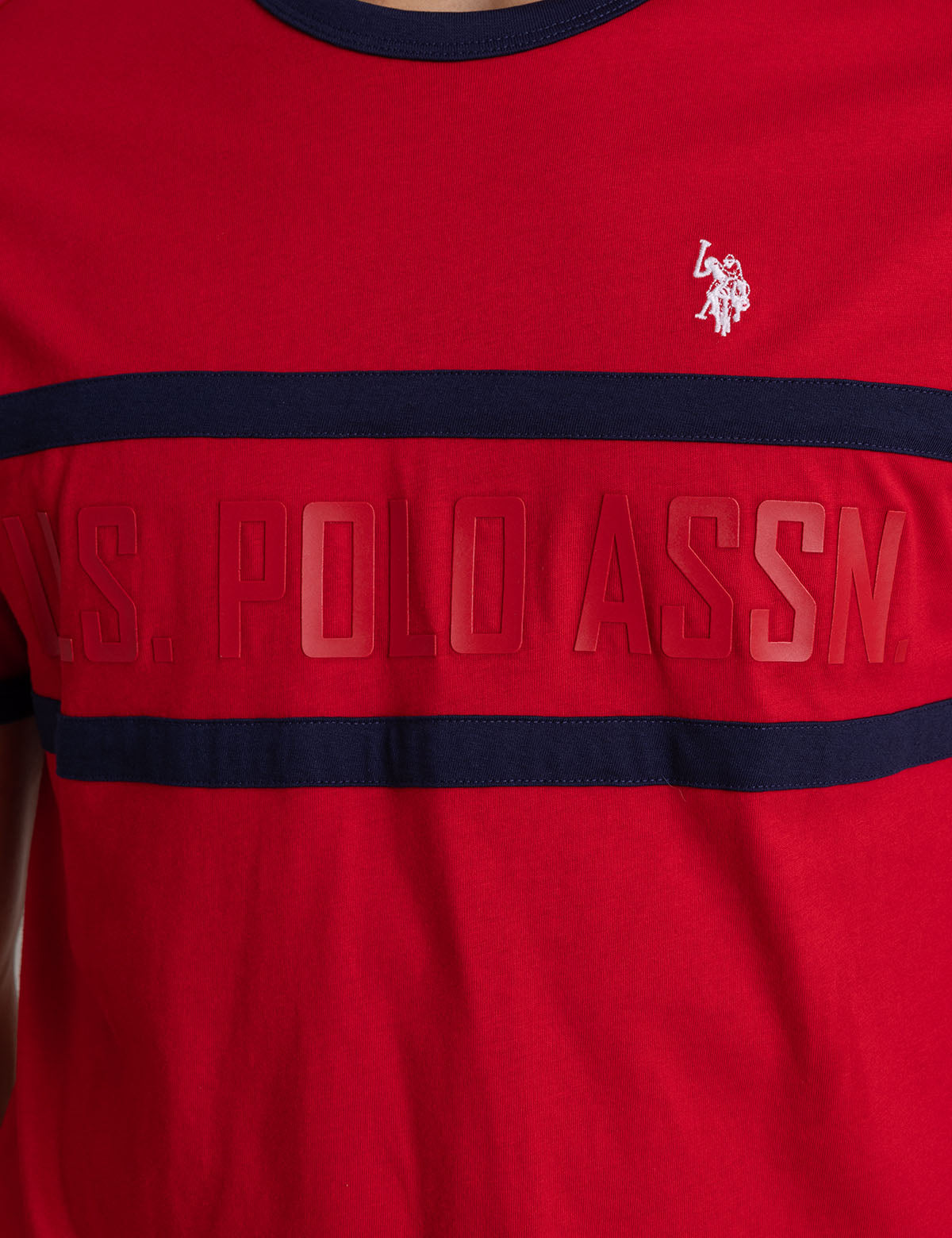 Vintage Ringer Logo T-Shirt – Crew Neck Cotton Tee