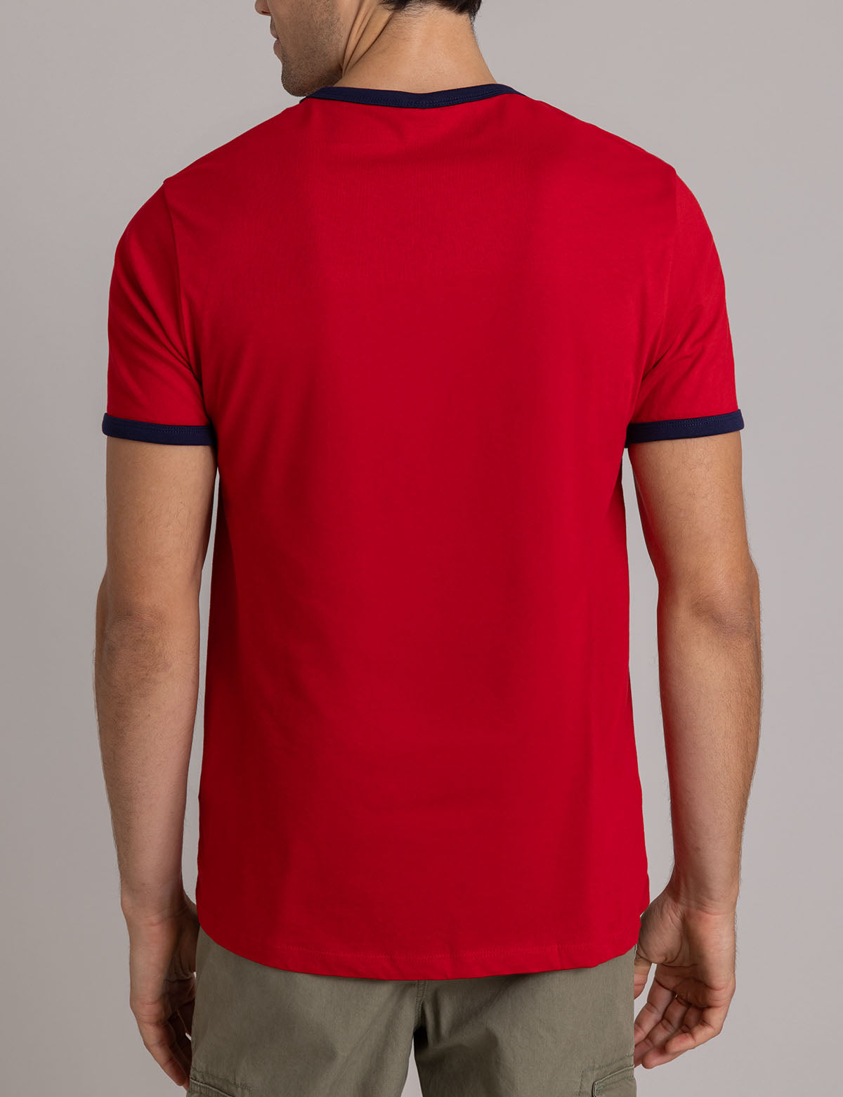 Vintage Ringer Logo T-Shirt – Crew Neck Cotton Tee