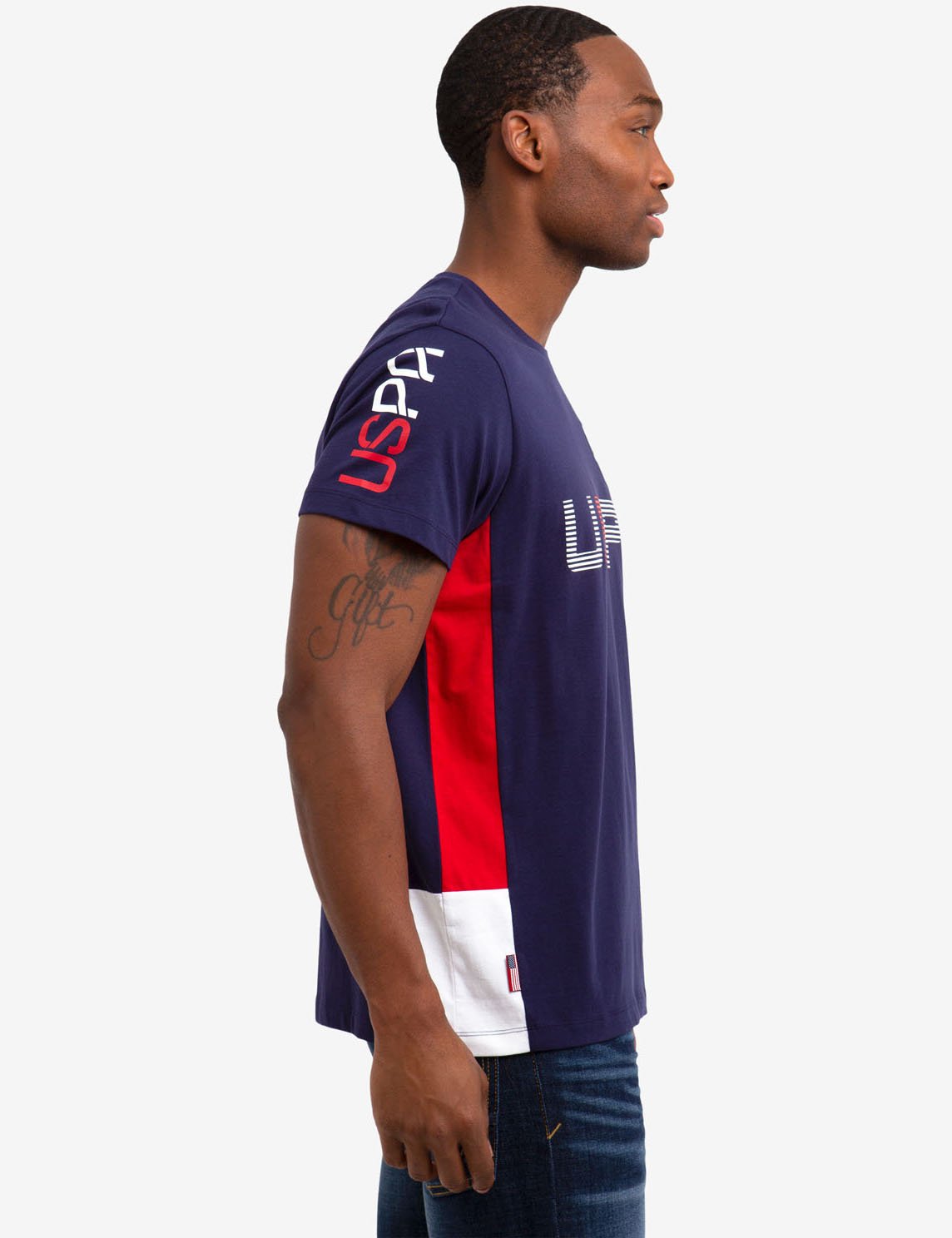 U.S. Polo Assn. Cotton Crew Neck T-Shirt with Logo Patch