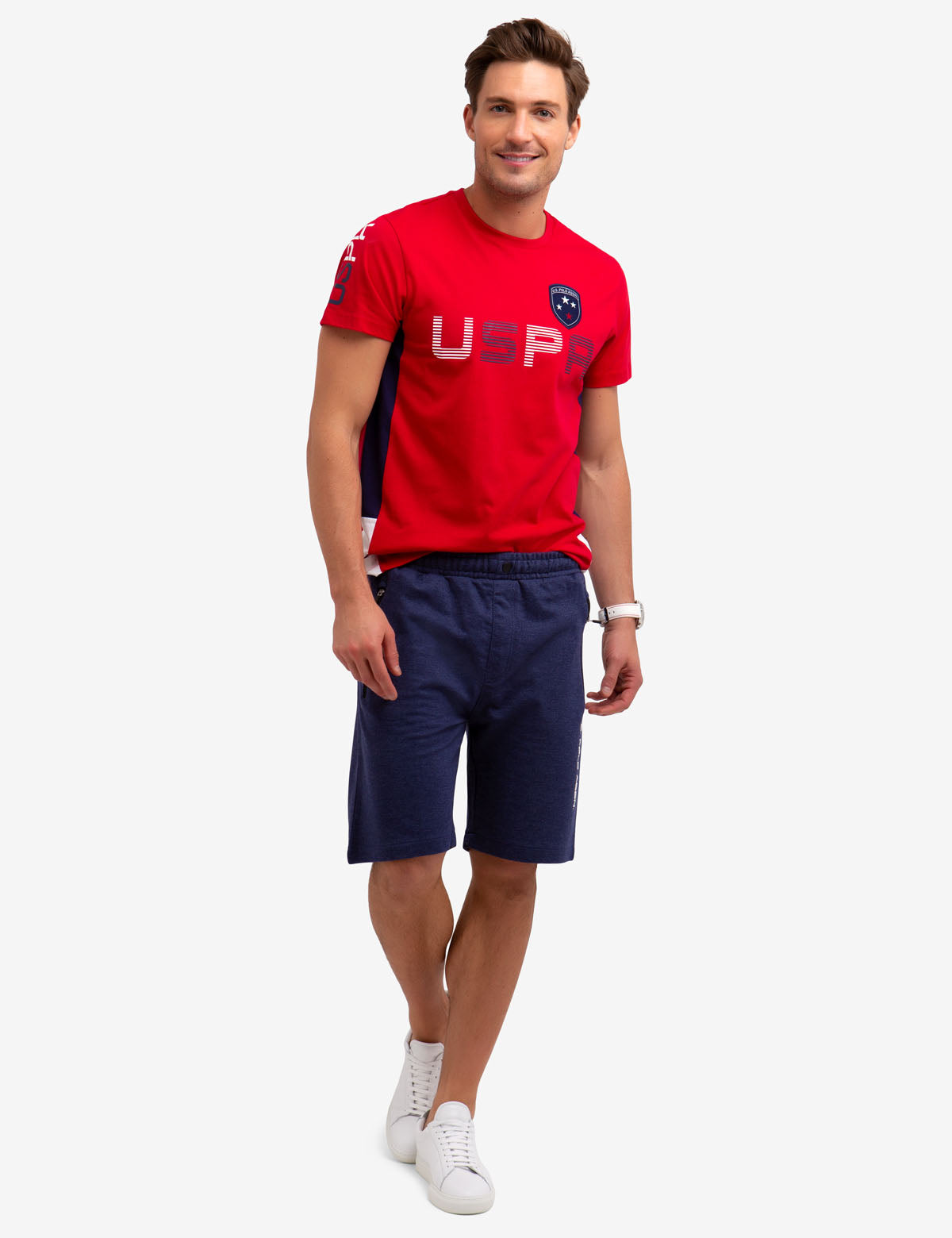 U.S. Polo Assn. Cotton Crew Neck T-Shirt with Logo Patch