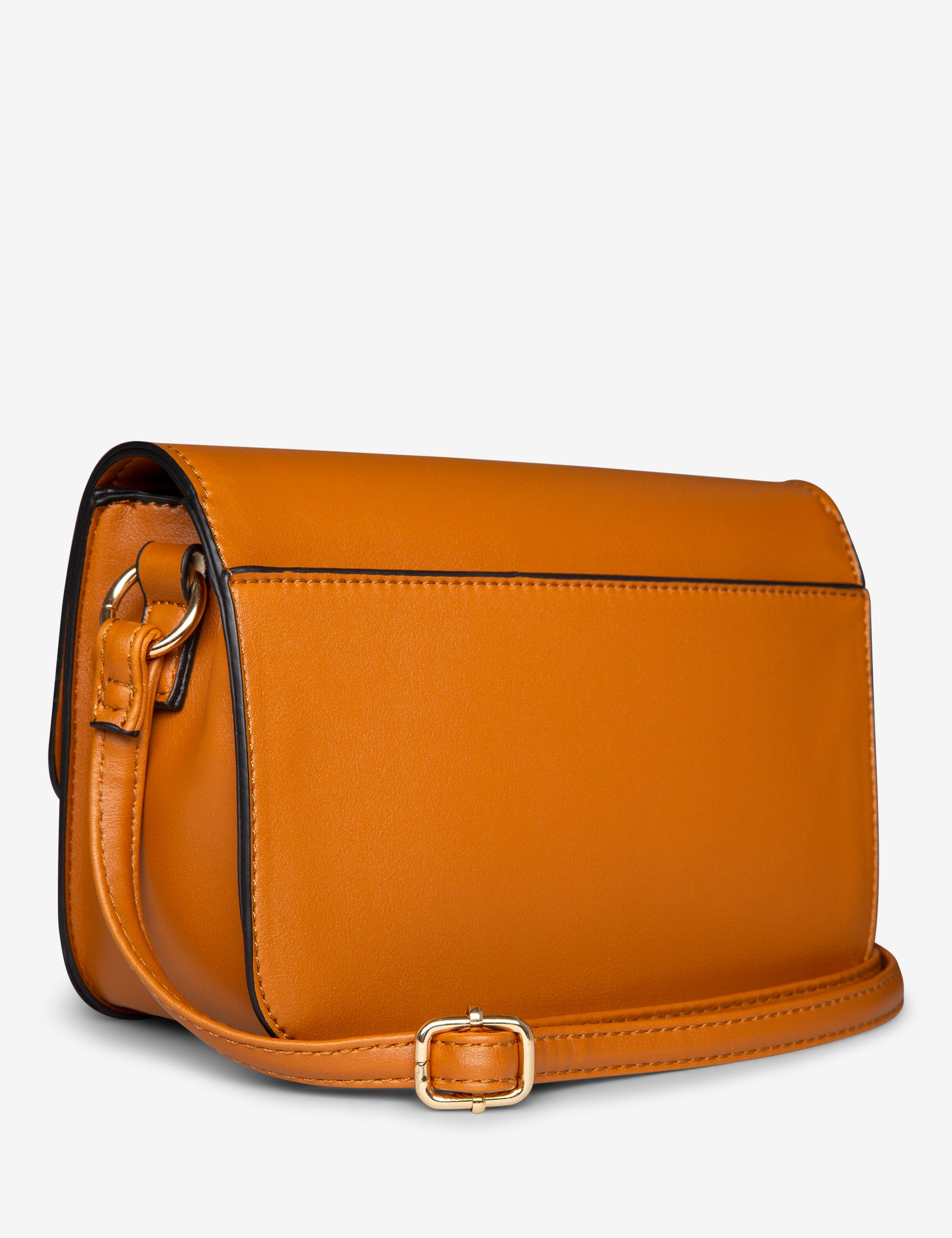 Leather Crossbody Bag with Logo Medallion - Stylish & Compact