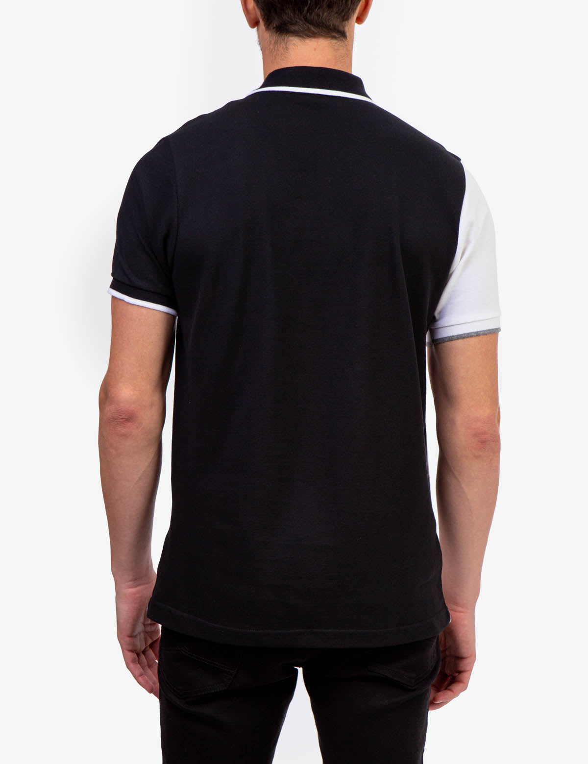 USPA Colorblock Pique Polo Shirt - Diagonal Design, Embroidered Logo