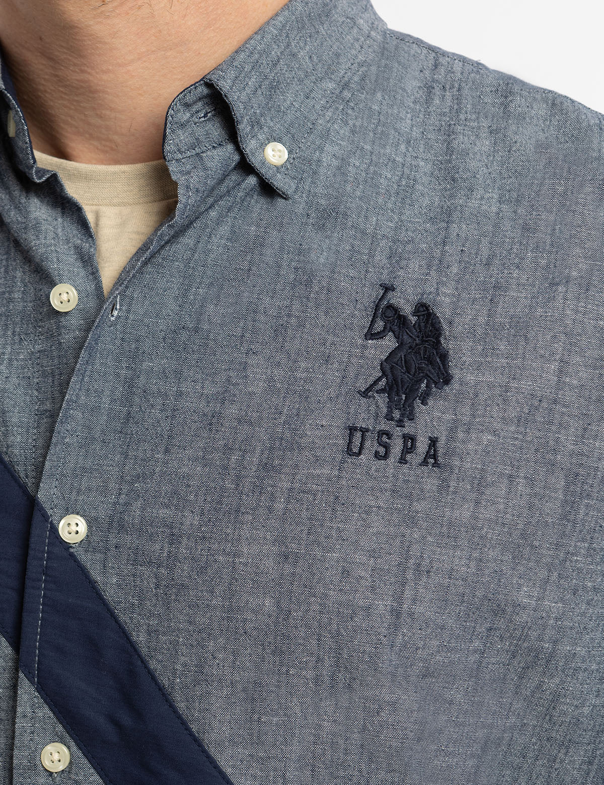 Diagonal Solid Canvas Long Sleeve Shirt – Casual Wear for Men