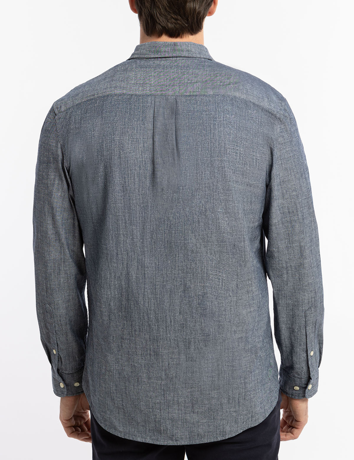 Diagonal Solid Canvas Long Sleeve Shirt – Casual Wear for Men