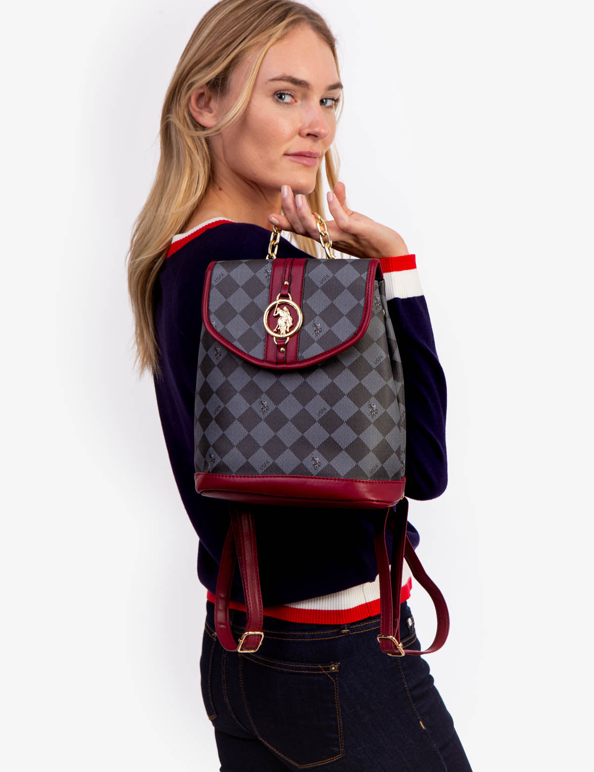 Diamond Medallion Designer Backpack for Women & Men
